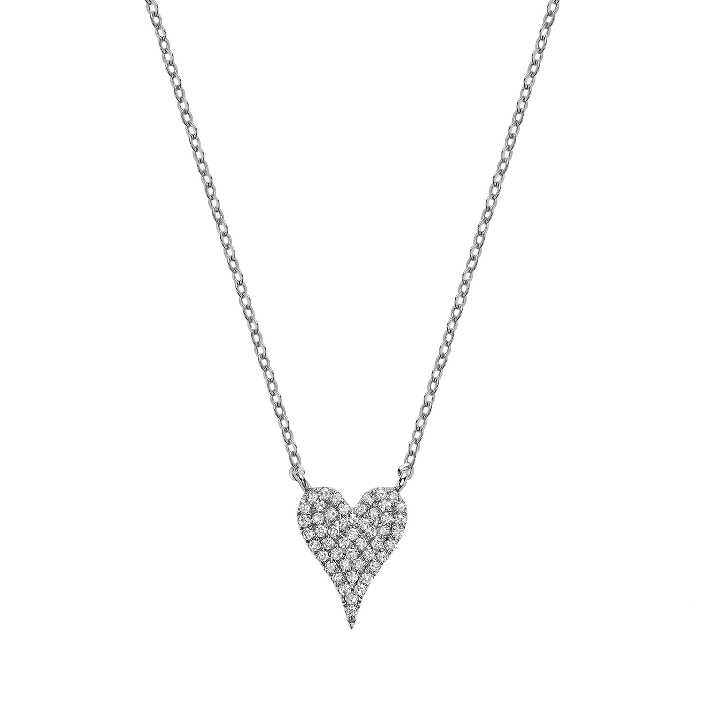 L’Orée Pavé Heart Diamond Necklace
