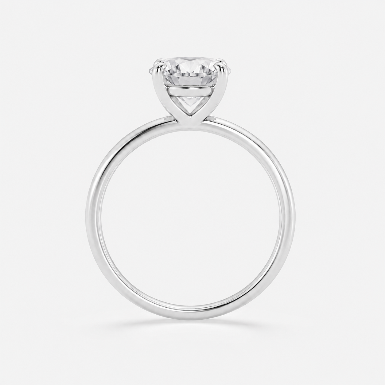 L’Orée Three Carat Center Oval Lab Grown Diamond Solitaire Engagement Ring
