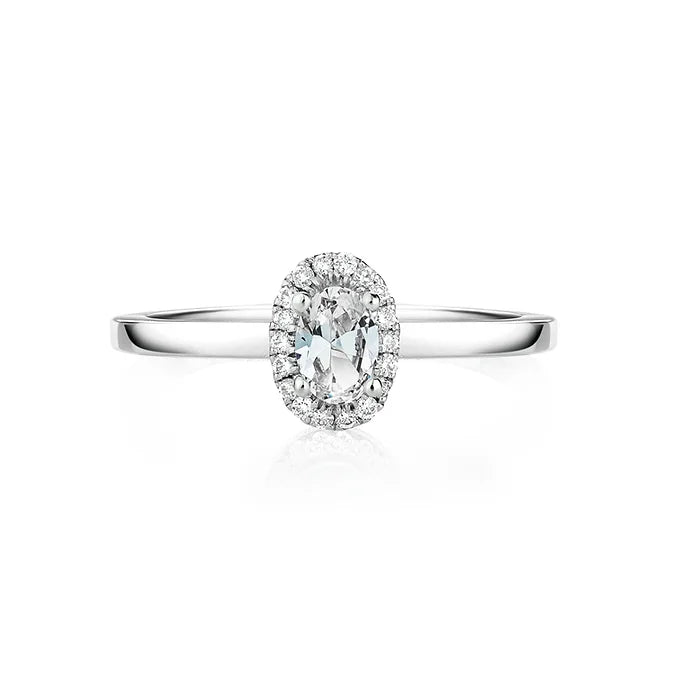 L’Orée Oval Cut Engagement Ring With Halo
