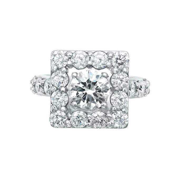 L’Orée Round Cut Statement Halo Engagement Ring