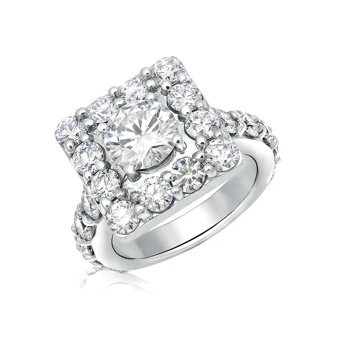 L’Orée Round Cut Statement Halo Engagement Ring