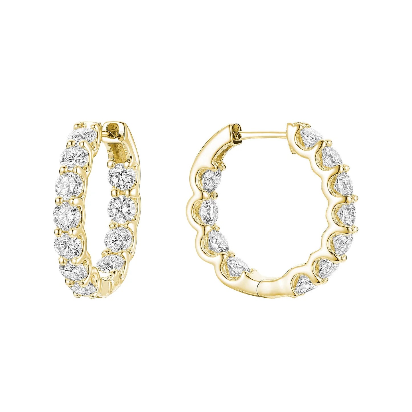 L’Orée Inside Out Lab Grown Diamond Huggie Earrings