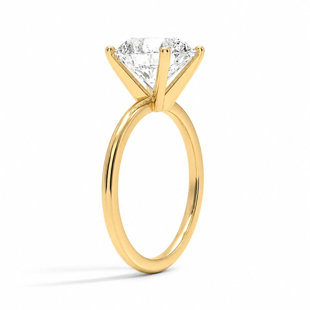 L’Orée Three Carat Center Round Lab Diamond Solitaire Engagement Ring