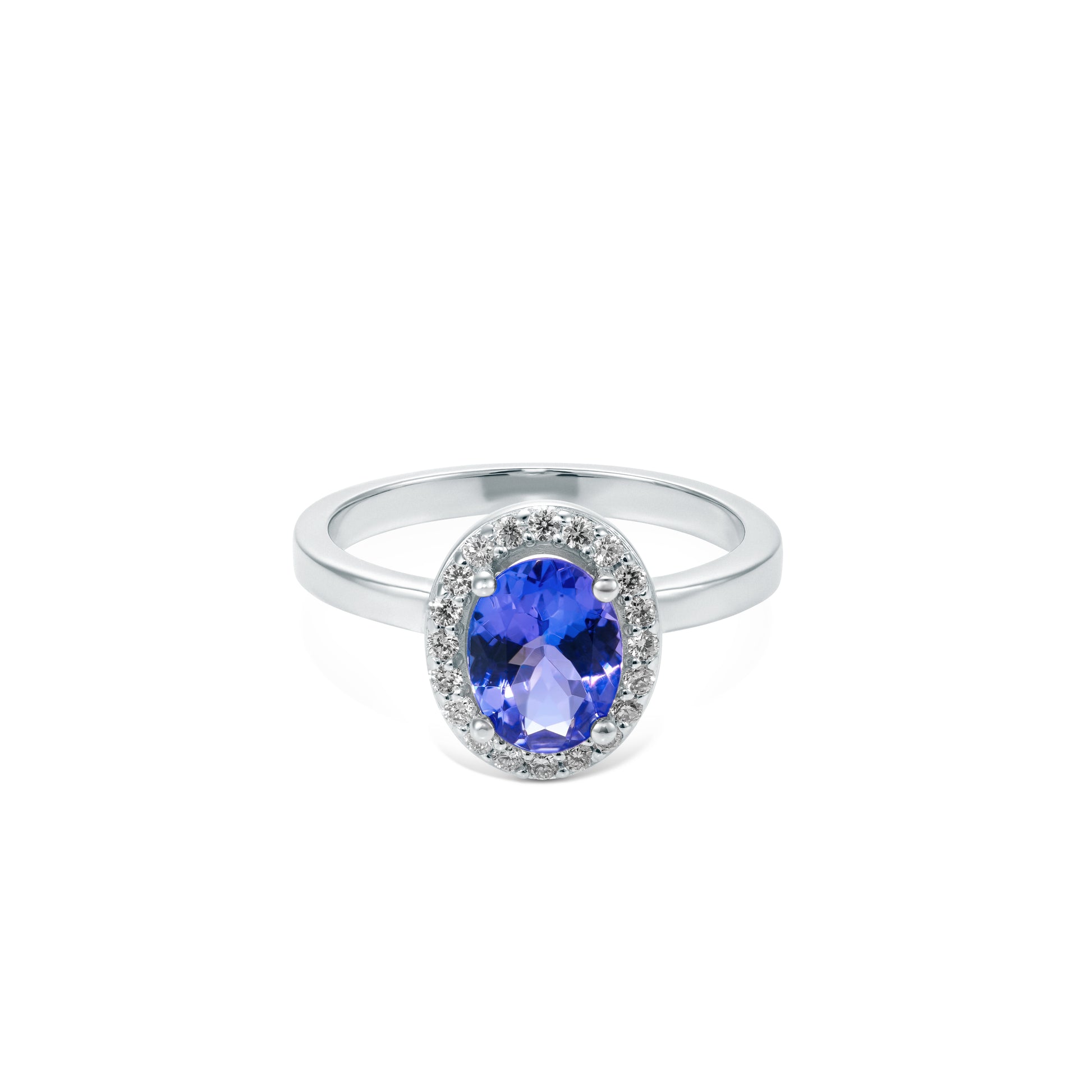 L’Orée Tanzanite Diamond Halo Ring