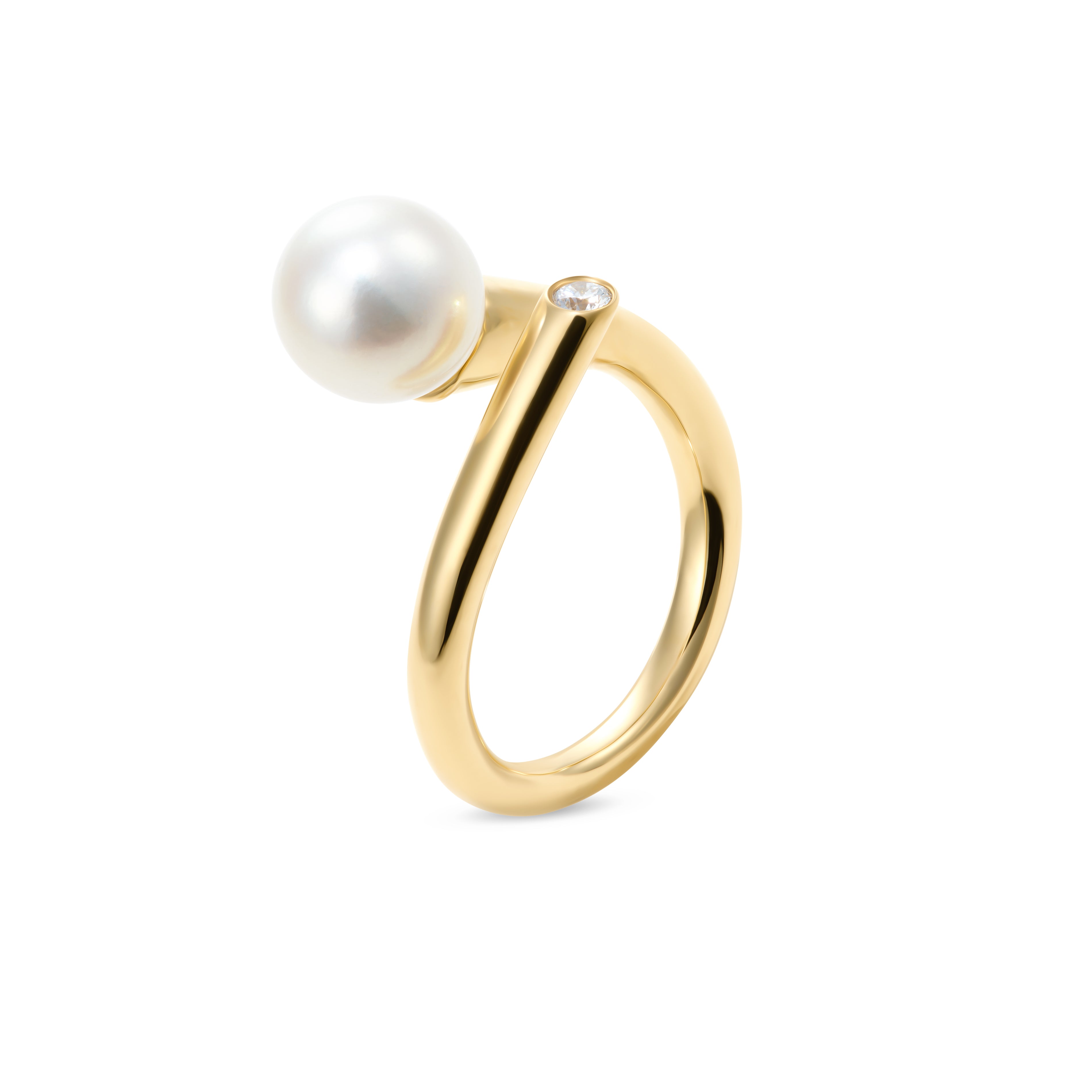 L’Orée Snake Pearl Diamond Ring