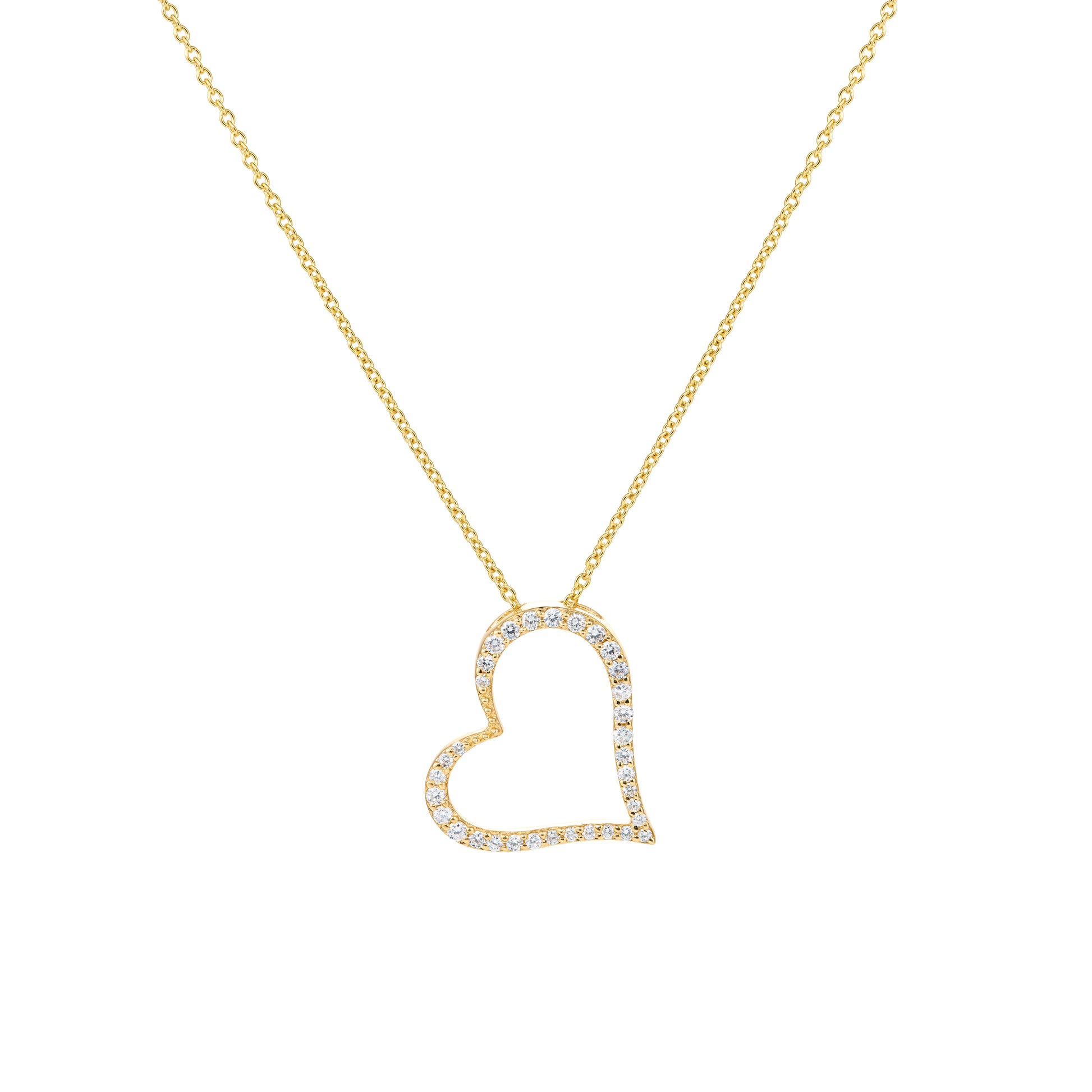 L’Orée Diamond Heart Drop Pendant