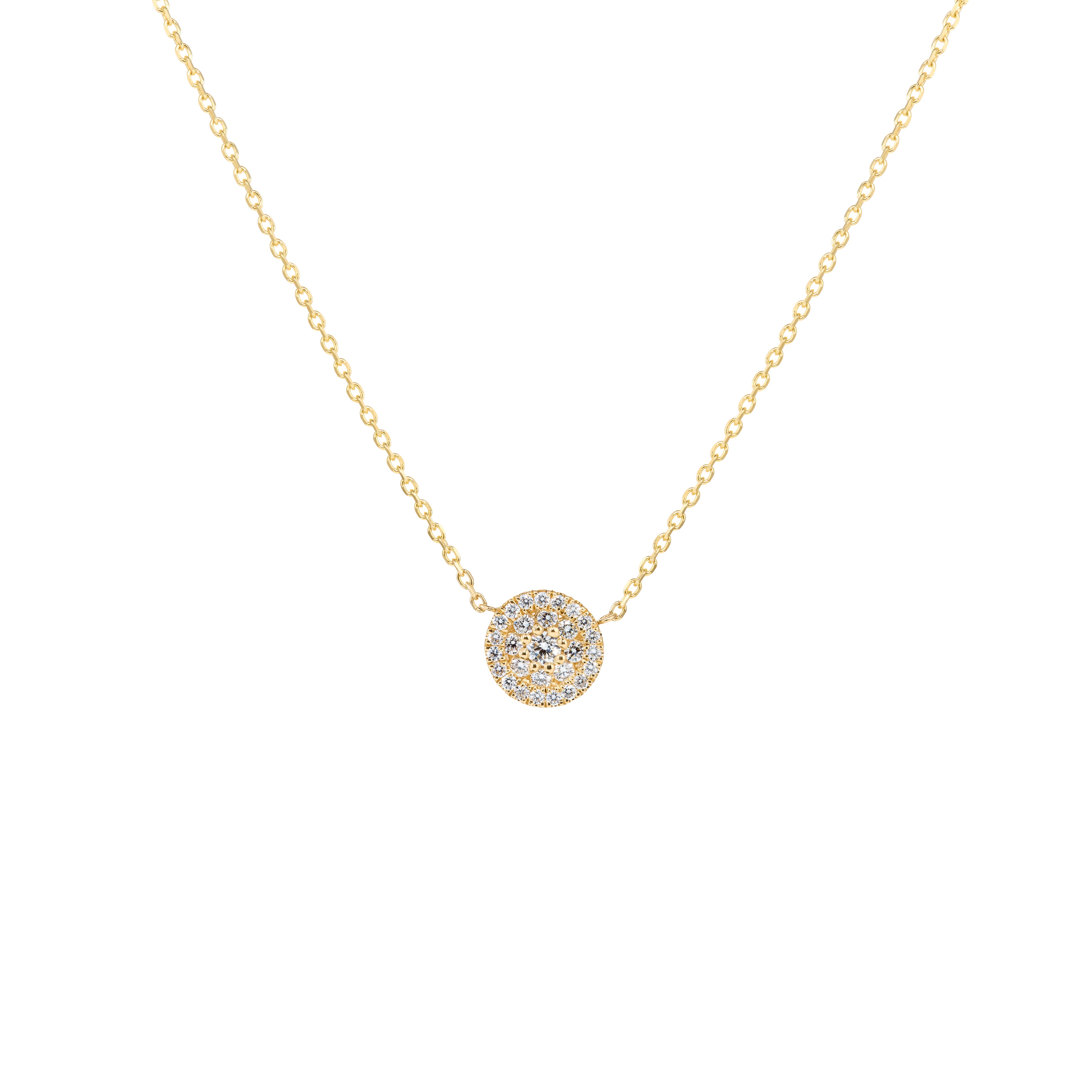 L’Orée Pavé Set Diamond Disc Pendant