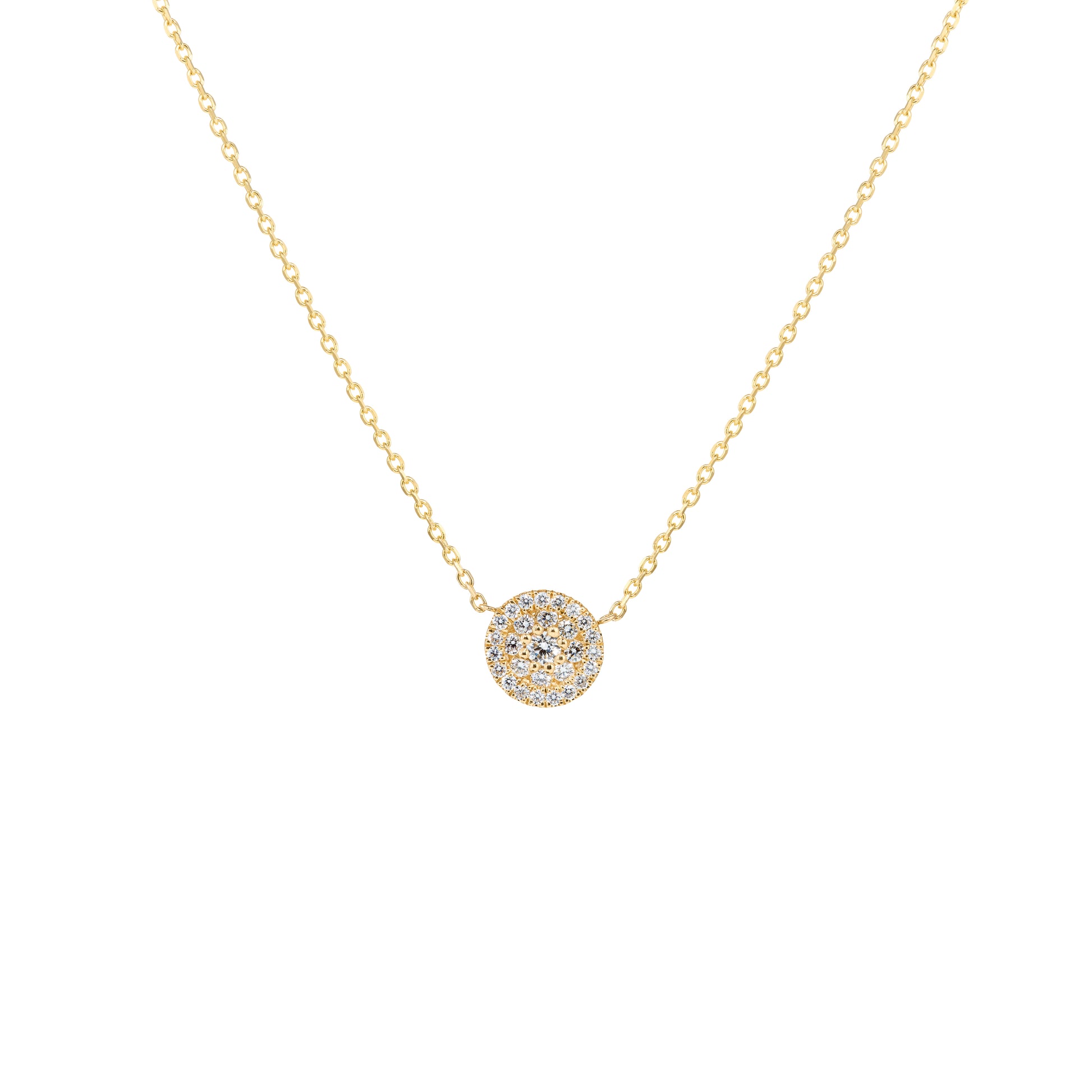 L’Orée Pavé Set Diamond Disc Pendant