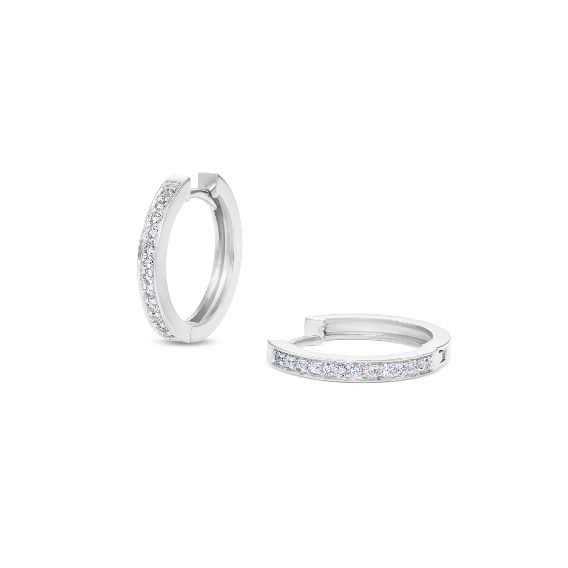 L’Orée Round Diamond Huggie Earrings