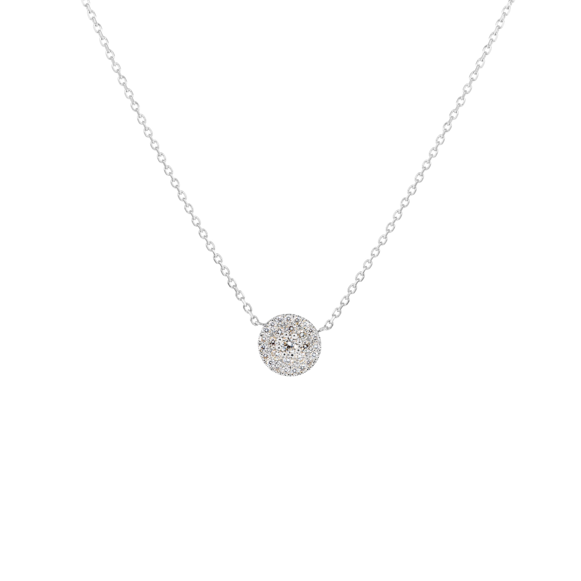 L’Orée Pavé Set Diamond Disc Pendant