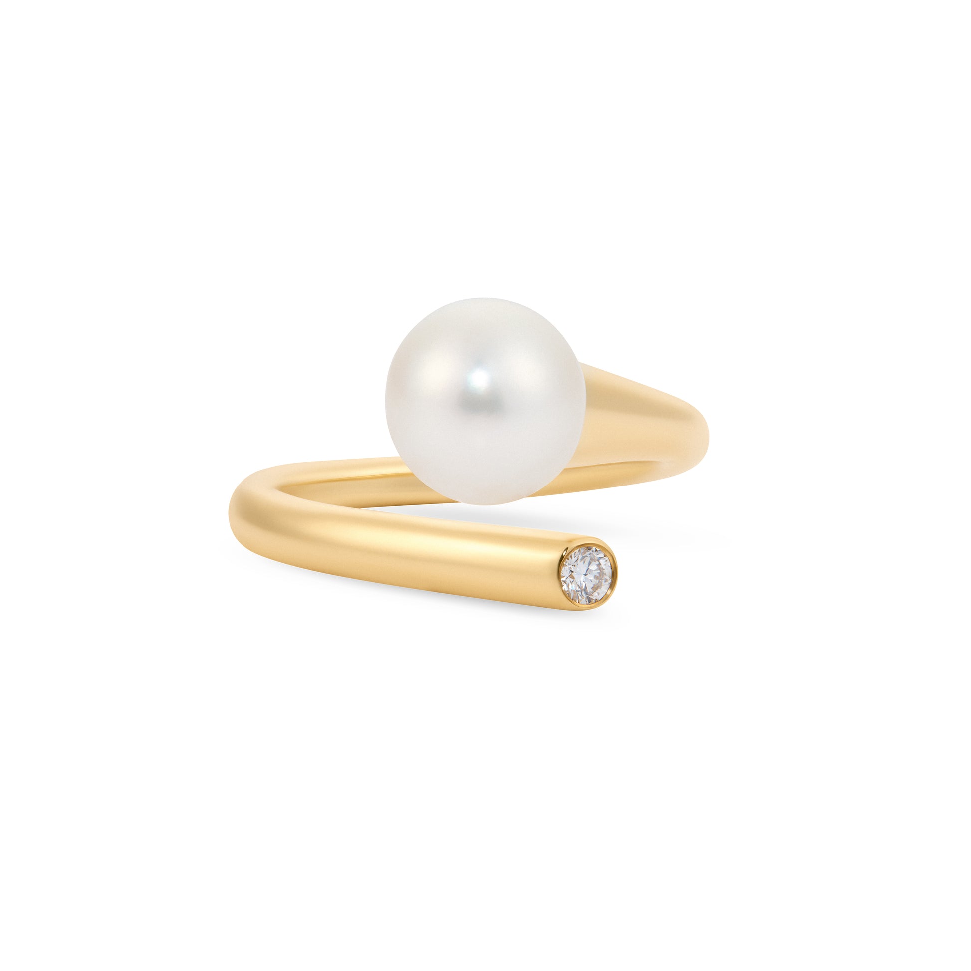 L’Orée Snake Pearl Diamond Ring
