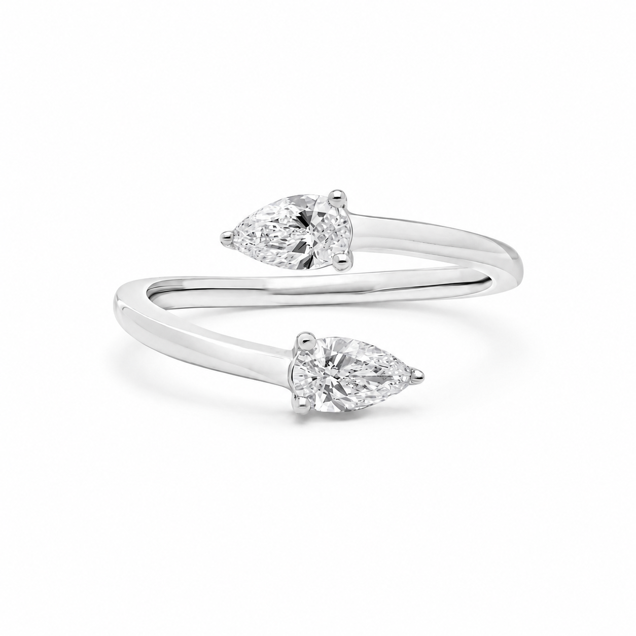L’Orée Toi et Moi Pear Shaped Lab Grown Diamond Ring