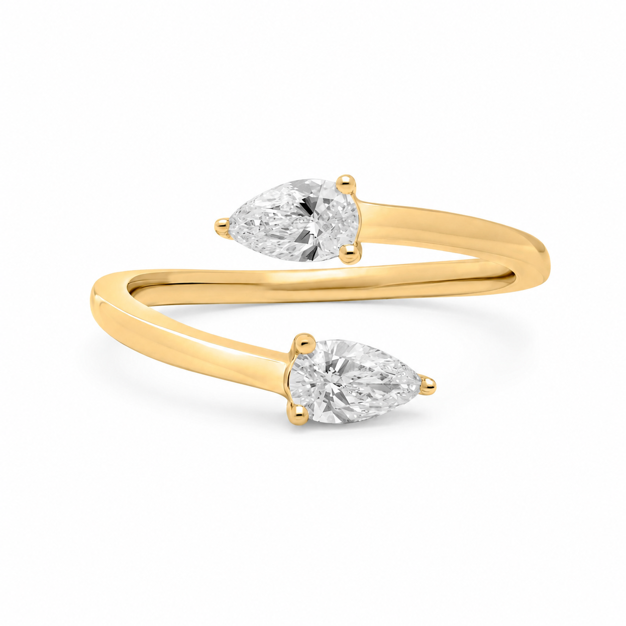 L’Orée Toi et Moi Pear Shaped Lab Grown Diamond Ring