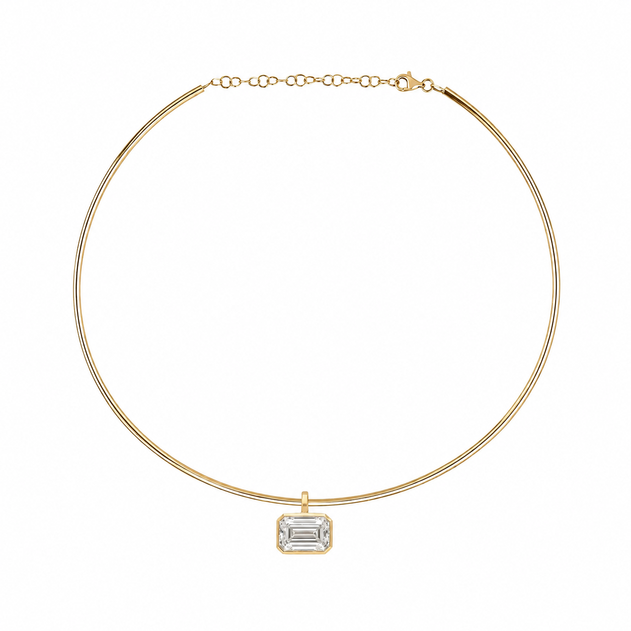 L’Orée Lab Grown Bezel Set Collar Necklace