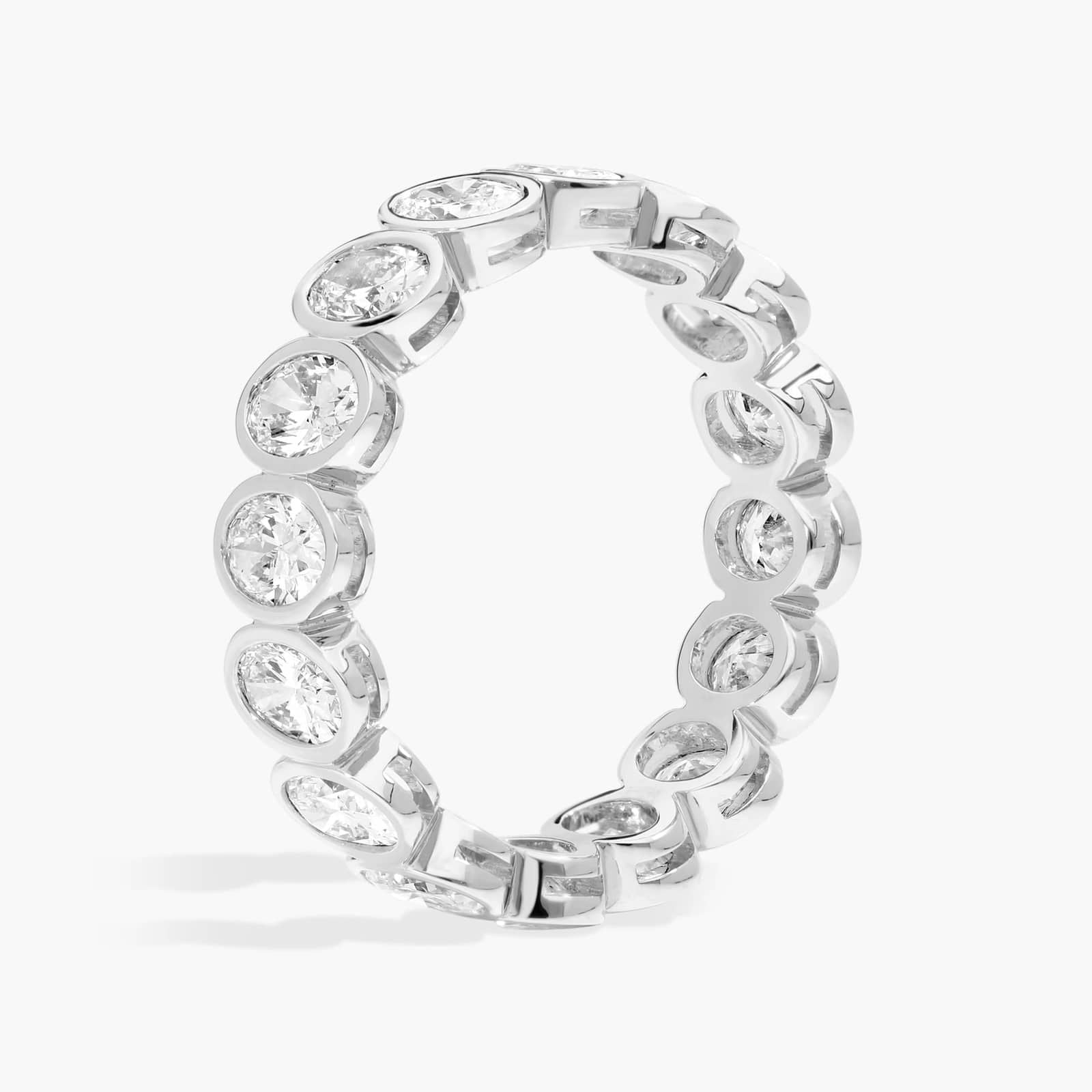 L’Orée Lab Diamonds Oval Cut Bezel Set Eternity Ring