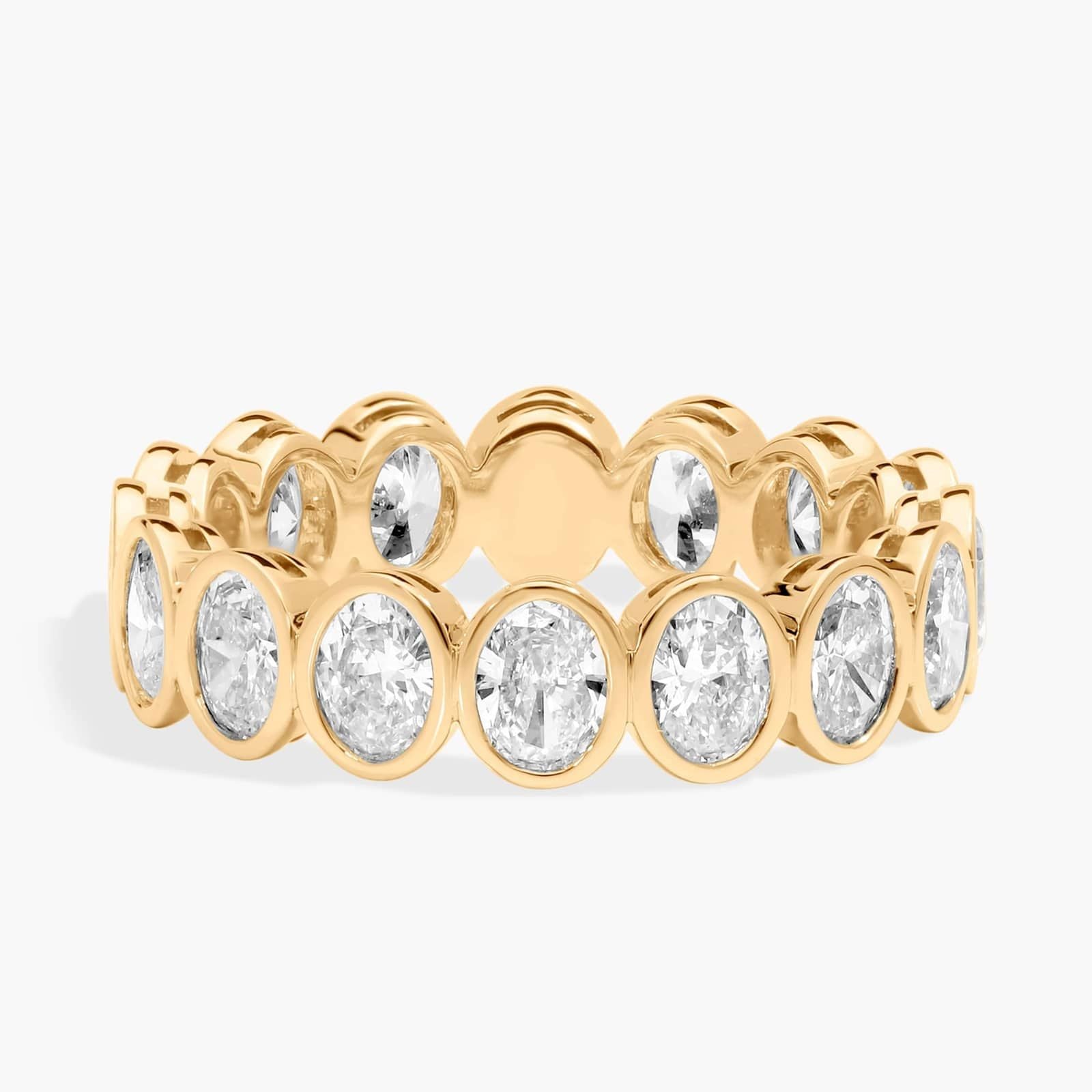 L’Orée Lab Diamonds Oval Cut Bezel Set Eternity Ring
