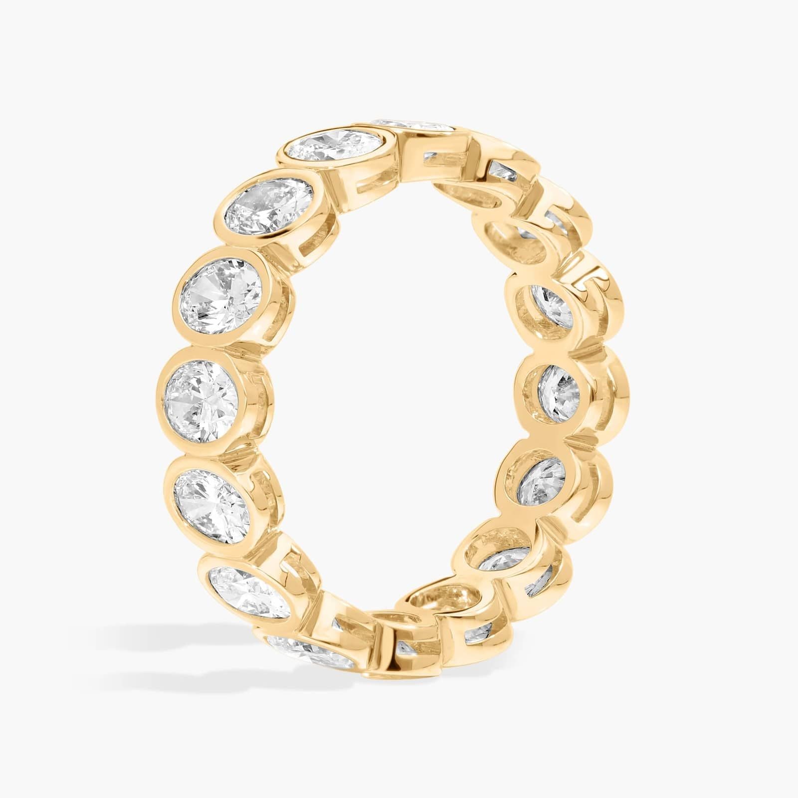 L’Orée Lab Diamonds Oval Cut Bezel Set Eternity Ring