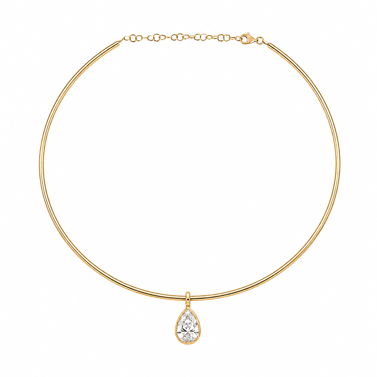 L’Orée Lab Grown Bezel Set Collar Necklace