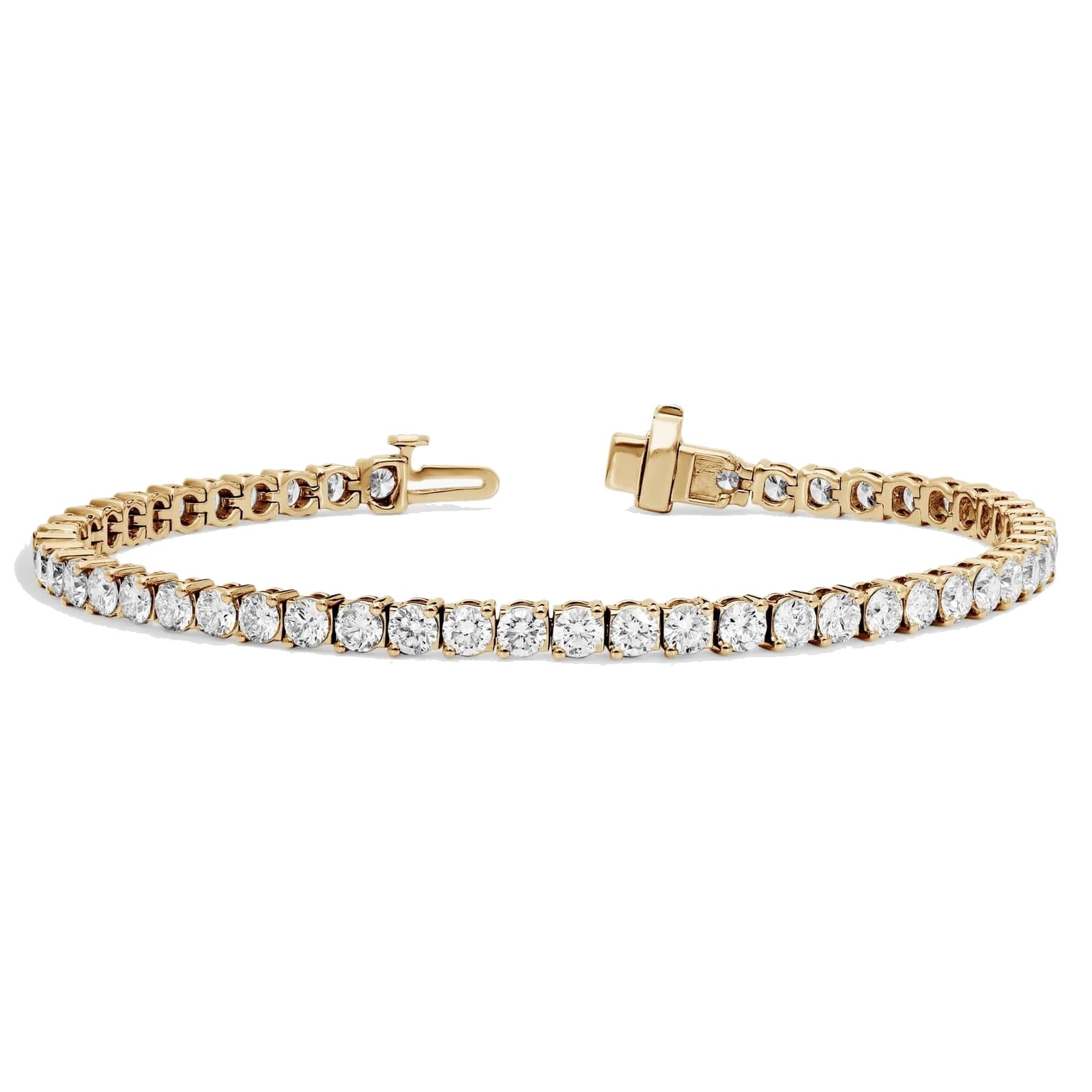 L’Orée Classic Yellow Gold Lab Grown Diamond Tennis Bracelet