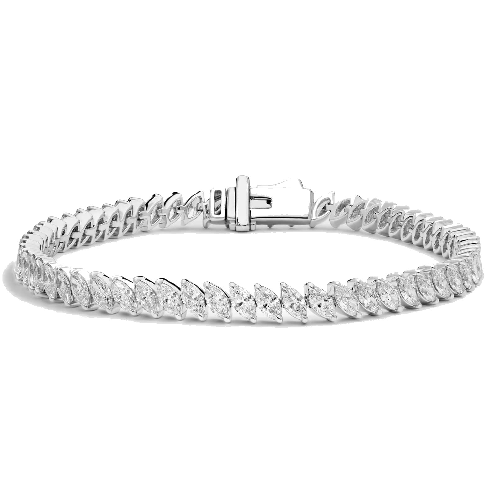 L’Orée Marquise Cut Lab Grown Diamond Tennis Bracelet