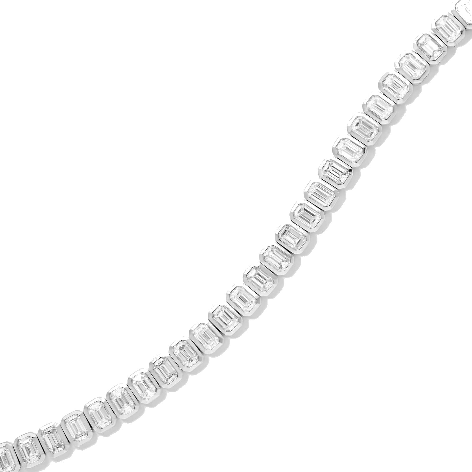L’Orée Bezel Set Tennis Bracelet With Emerald Cut Lab Grown Diamonds