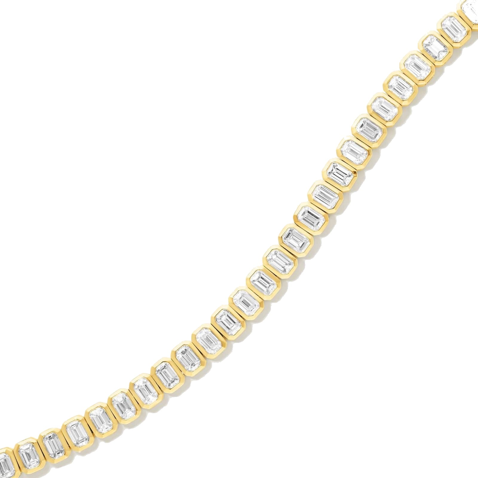 L’Orée Bezel Set Tennis Bracelet With Emerald Cut Lab Grown Diamonds
