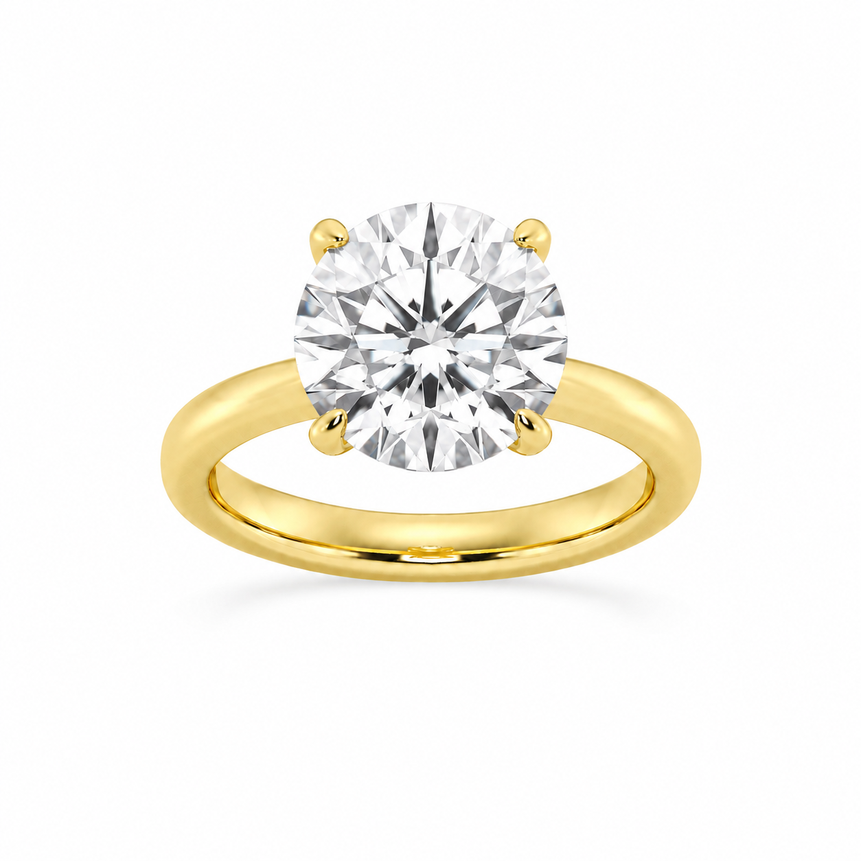 L’Orée Three Carat Center Round Lab Diamond Solitaire Engagement Ring