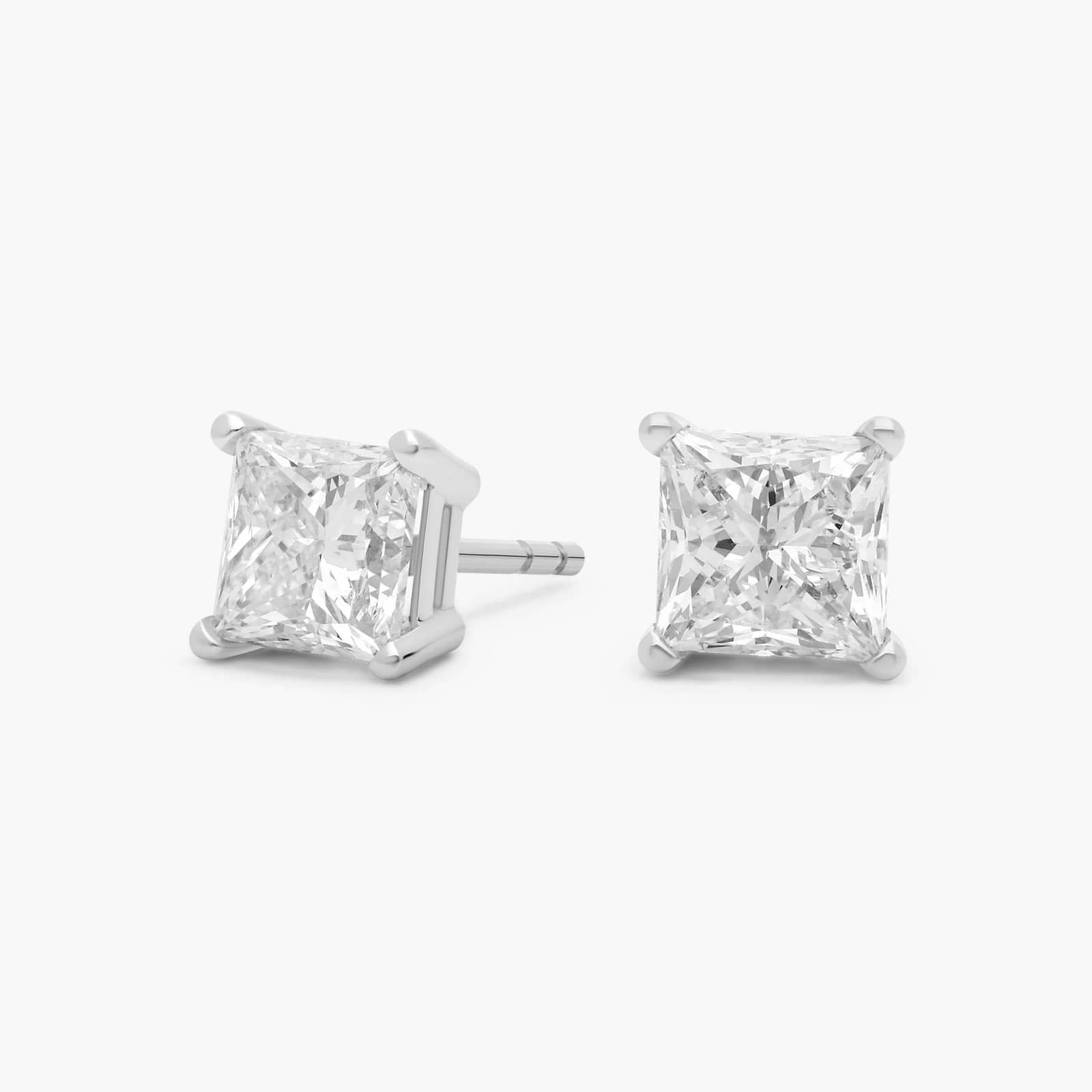 Lab Grown Diamond  Princess Cut Studs