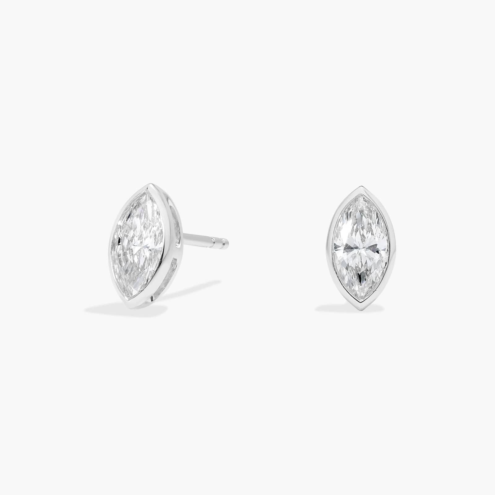 Bezel Set Marquise Cut Lab Grown Diamond