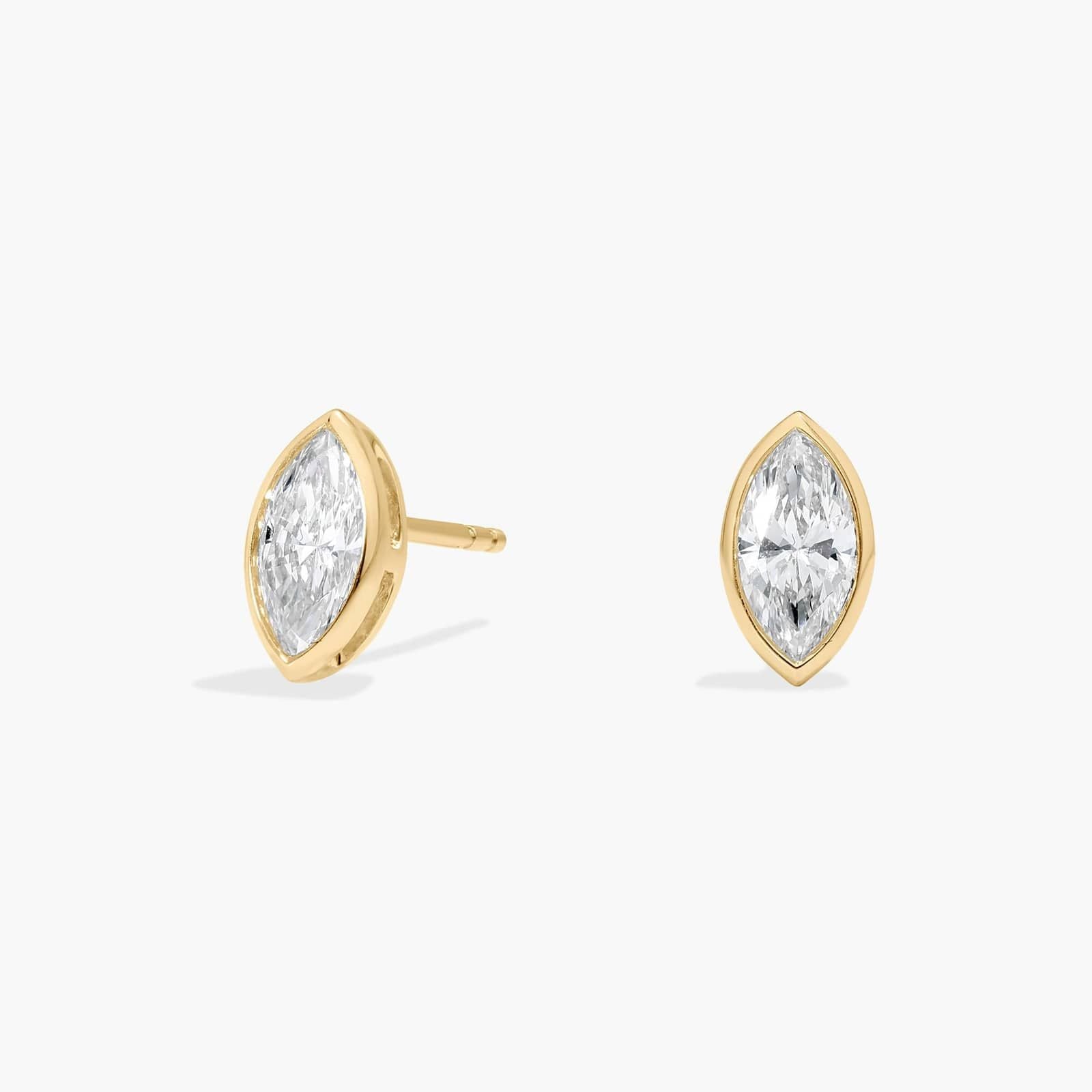 Bezel Set Marquise Cut Lab Grown Diamond