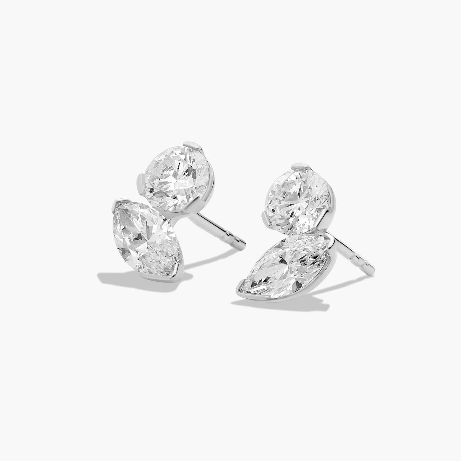 Toi et Moi Earrings With Marquise Cut Lab Grown Diamonds