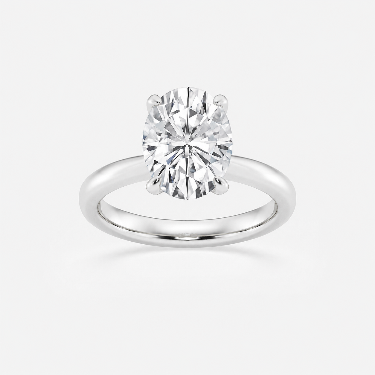 L’Orée Three Carat Center Oval Lab Grown Diamond Solitaire Engagement Ring