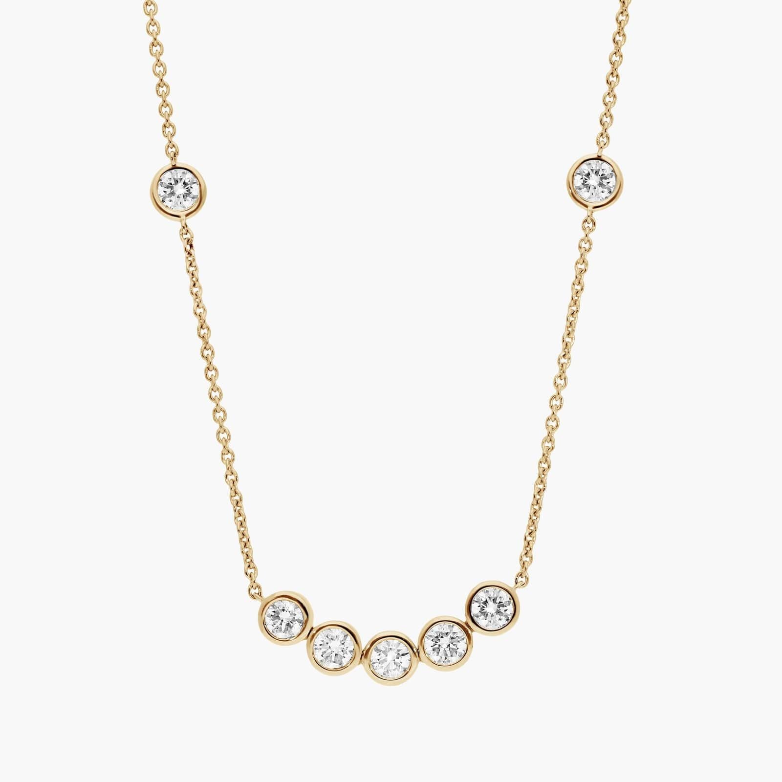 L’Orée Bezel Set Lab Grown Diamonds Smile Necklace