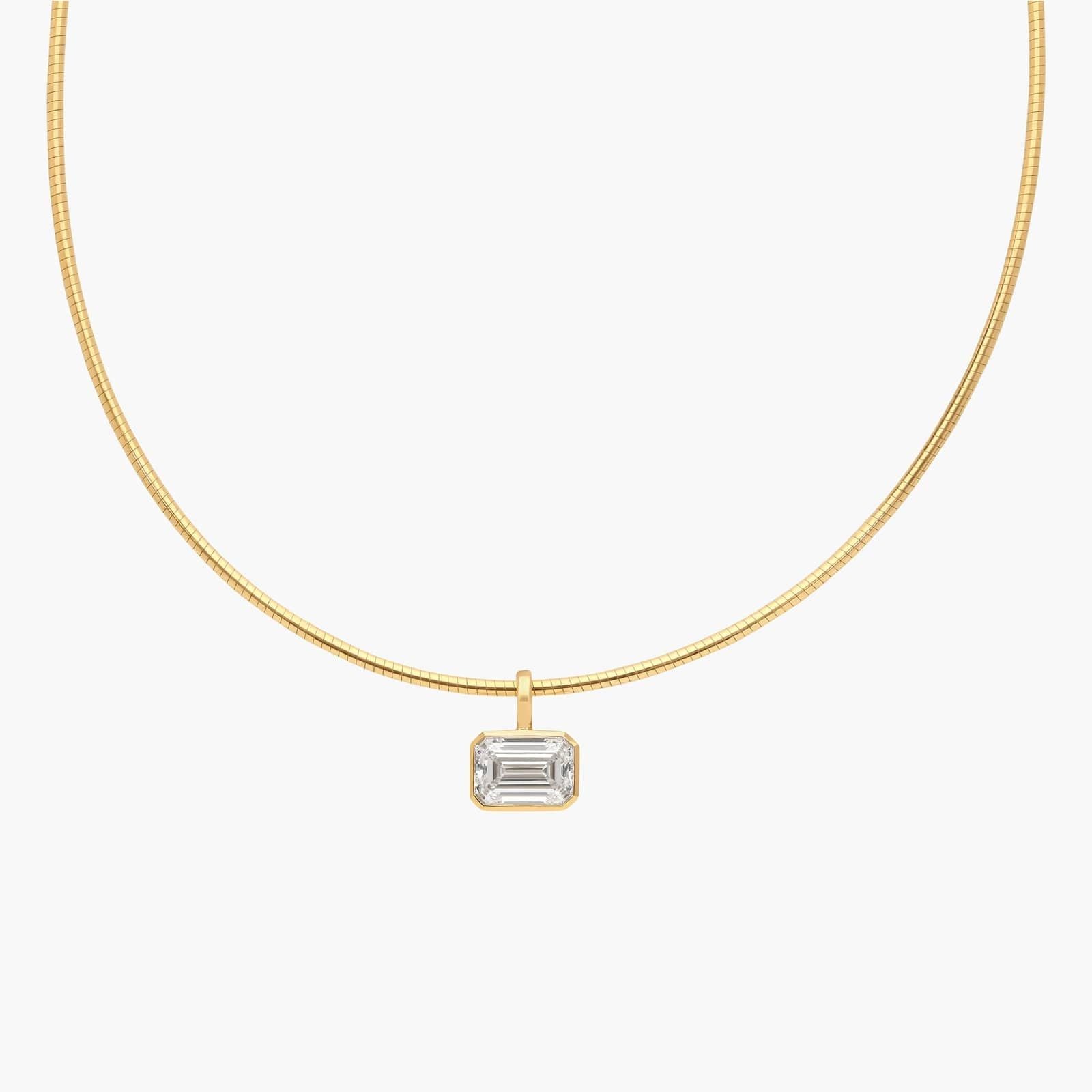 Lab Grown Bezel Set Collar Necklace