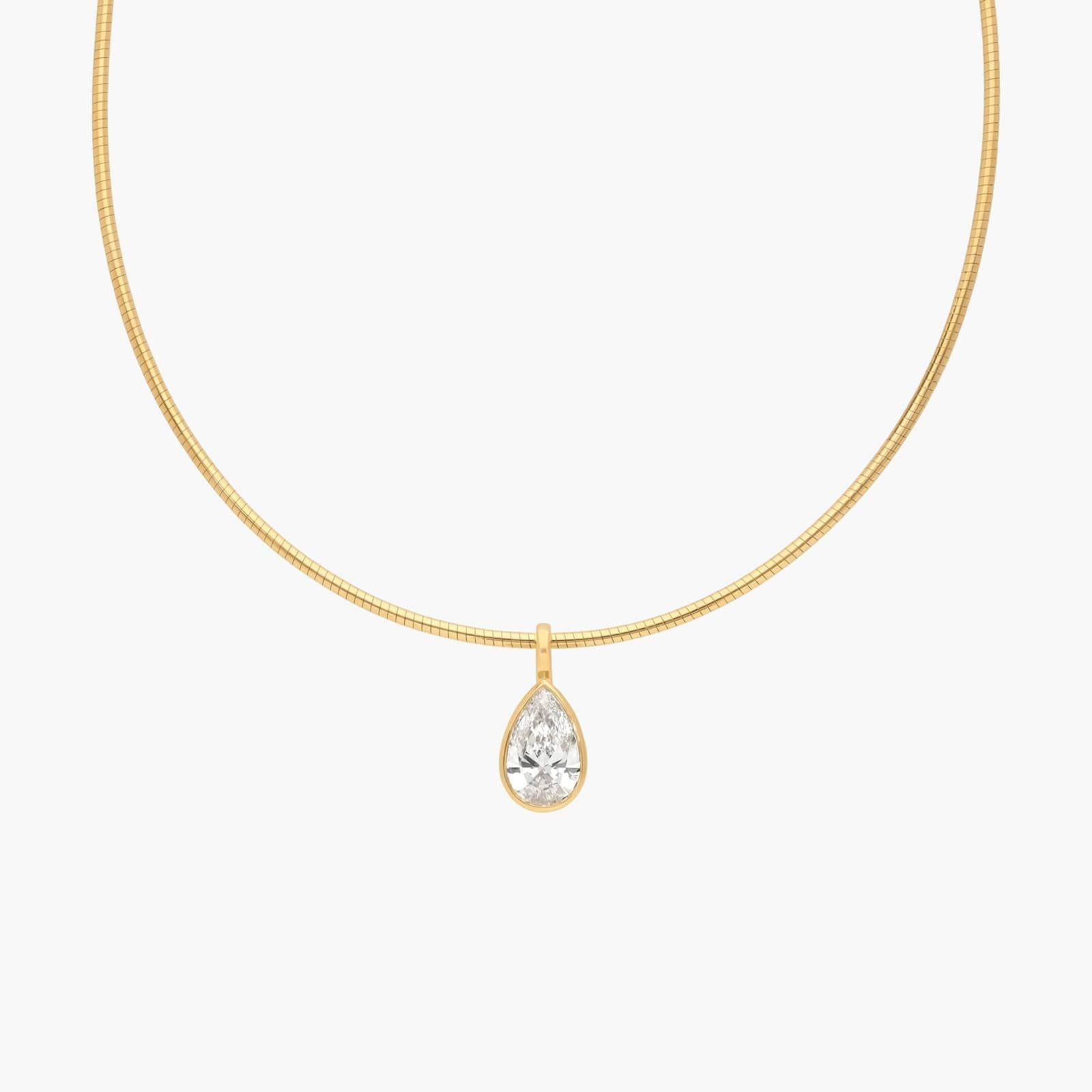 Lab Grown Bezel Set Collar Necklace
