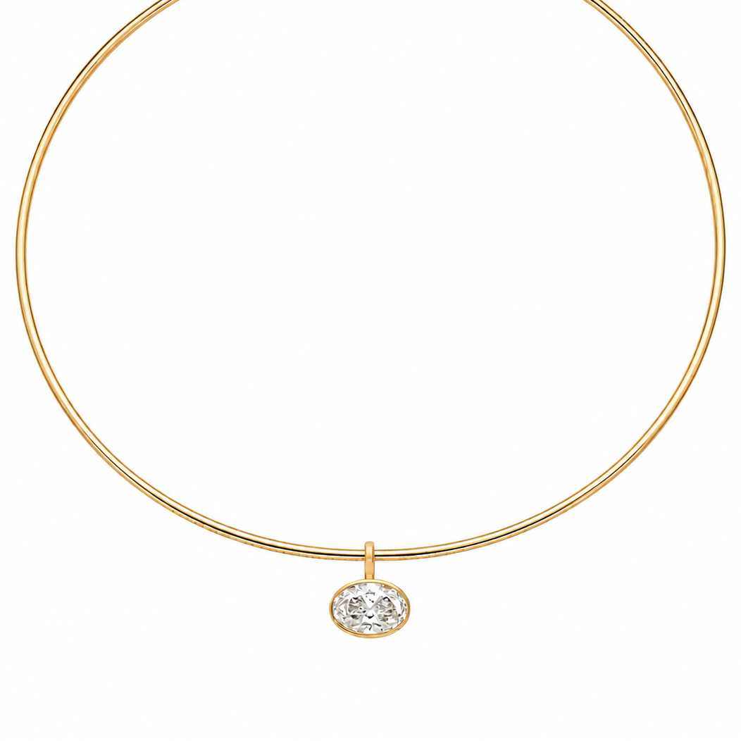 L’Orée Lab Grown Bezel Set Collar Necklace