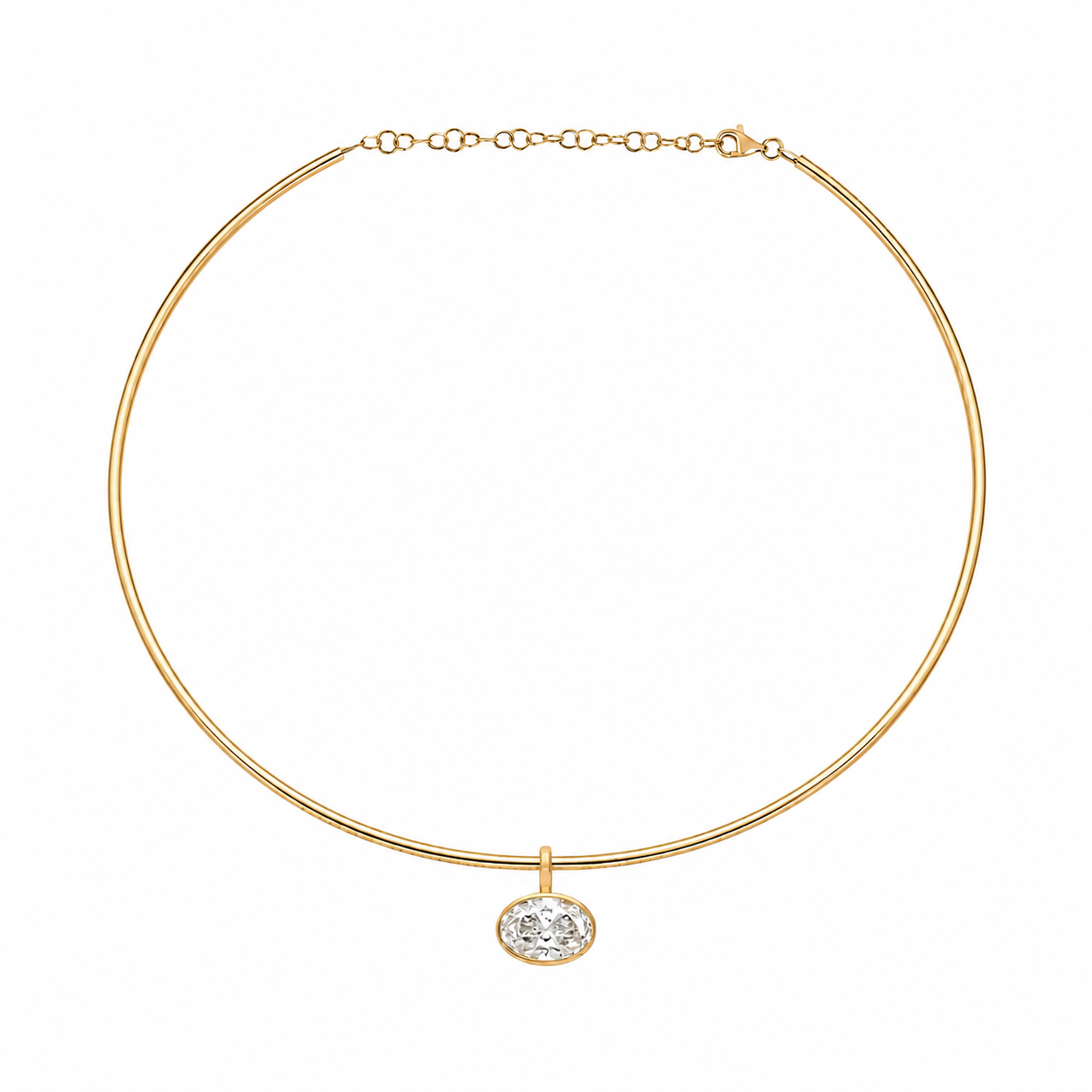 L’Orée Lab Grown Bezel Set Collar Necklace
