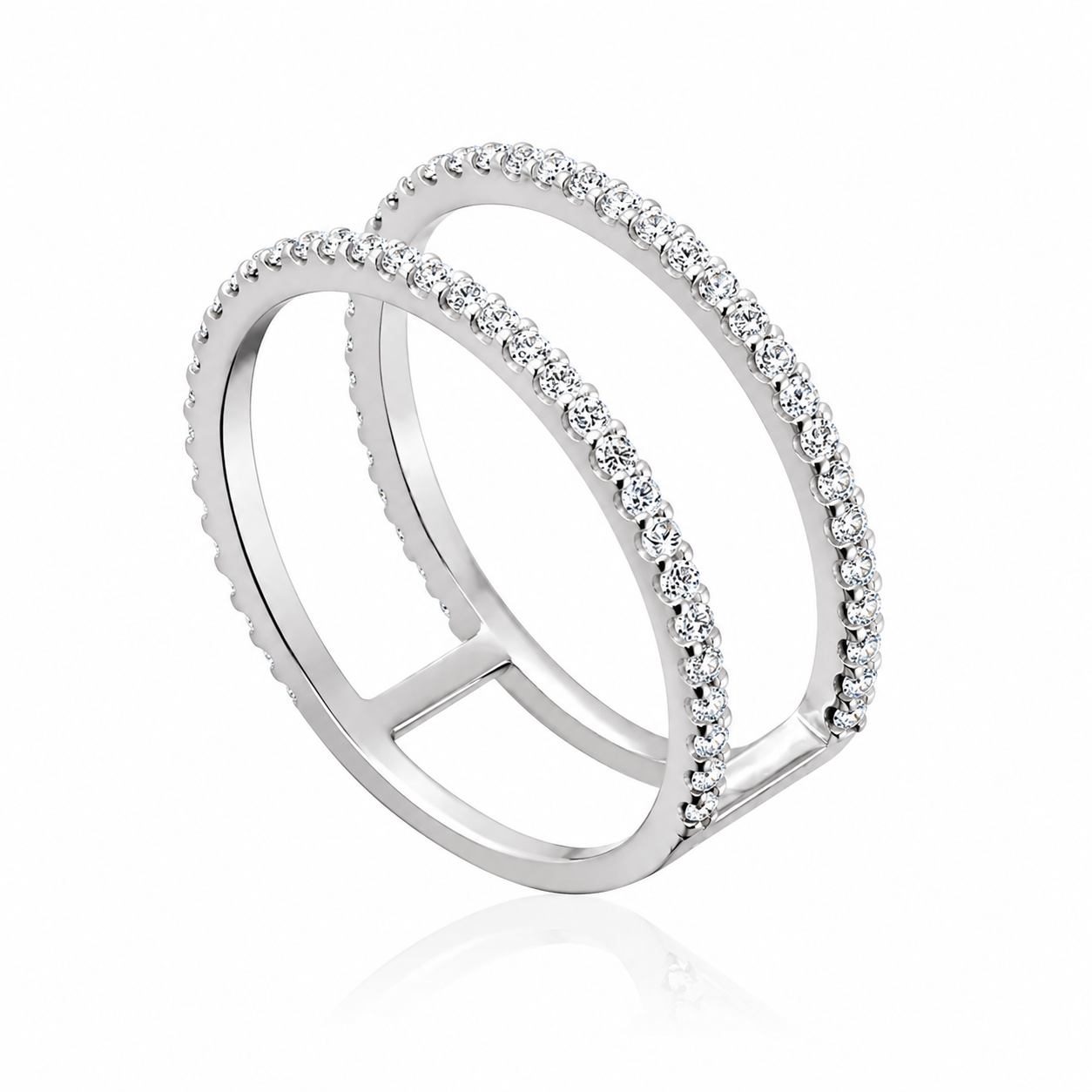 L’Orée Double Row Diamond Ring