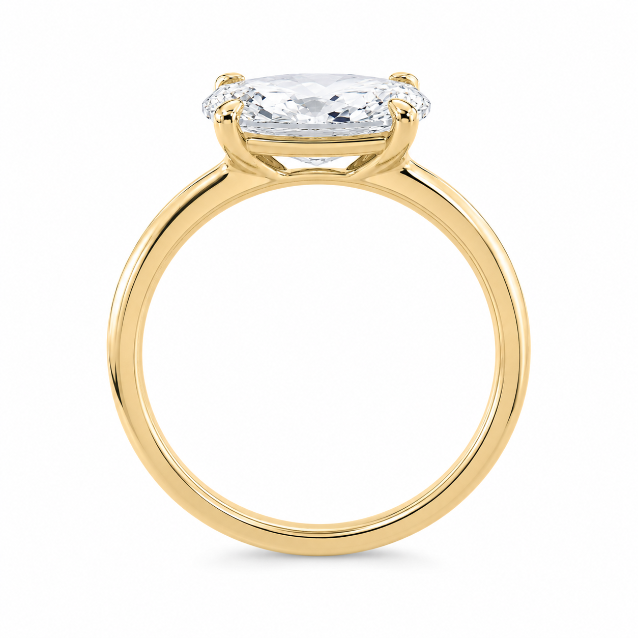 L’Orée Two Carat Center East to West Oval Lab Diamond Engagement Ring