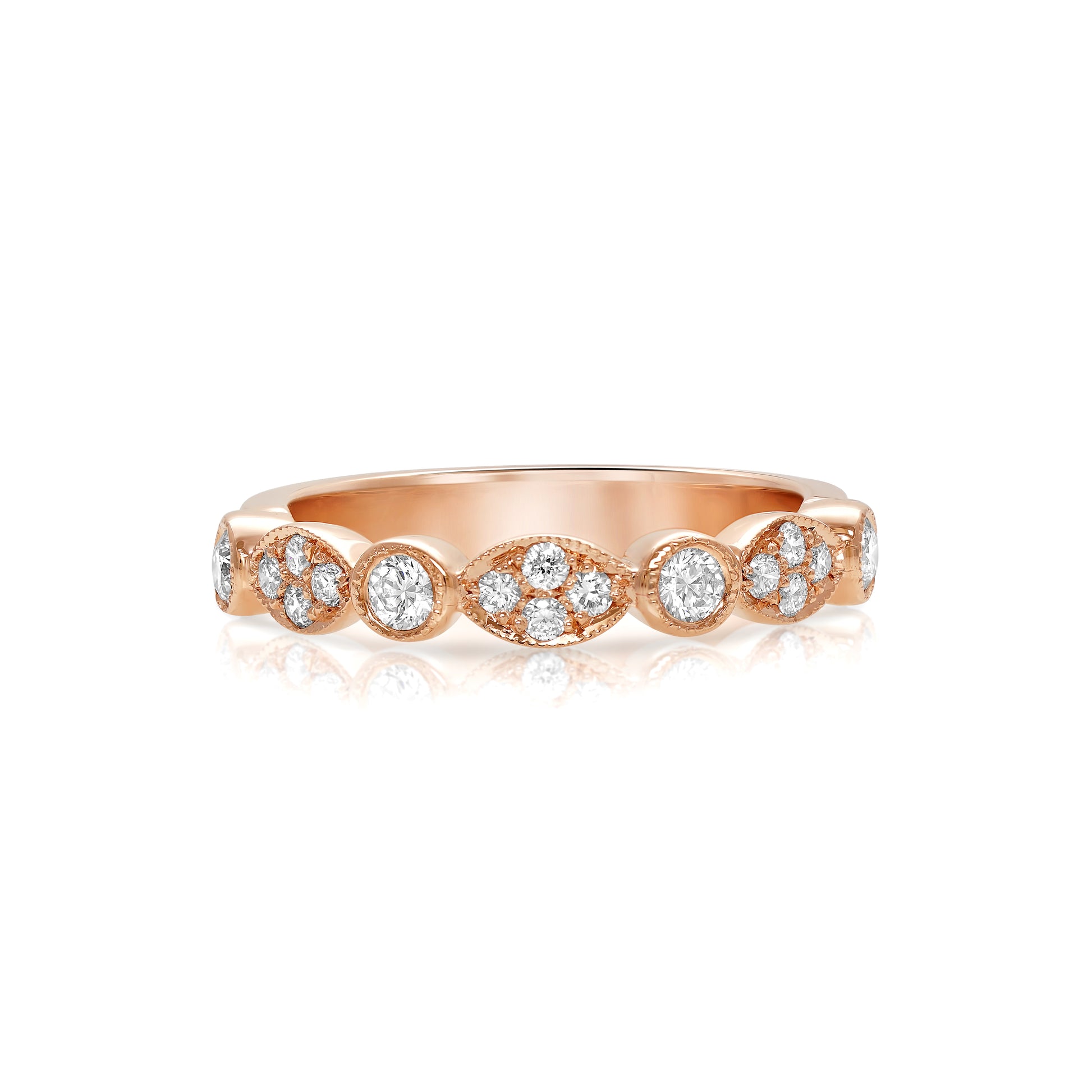 L’Orée Vintage Diamond Cluster Band
