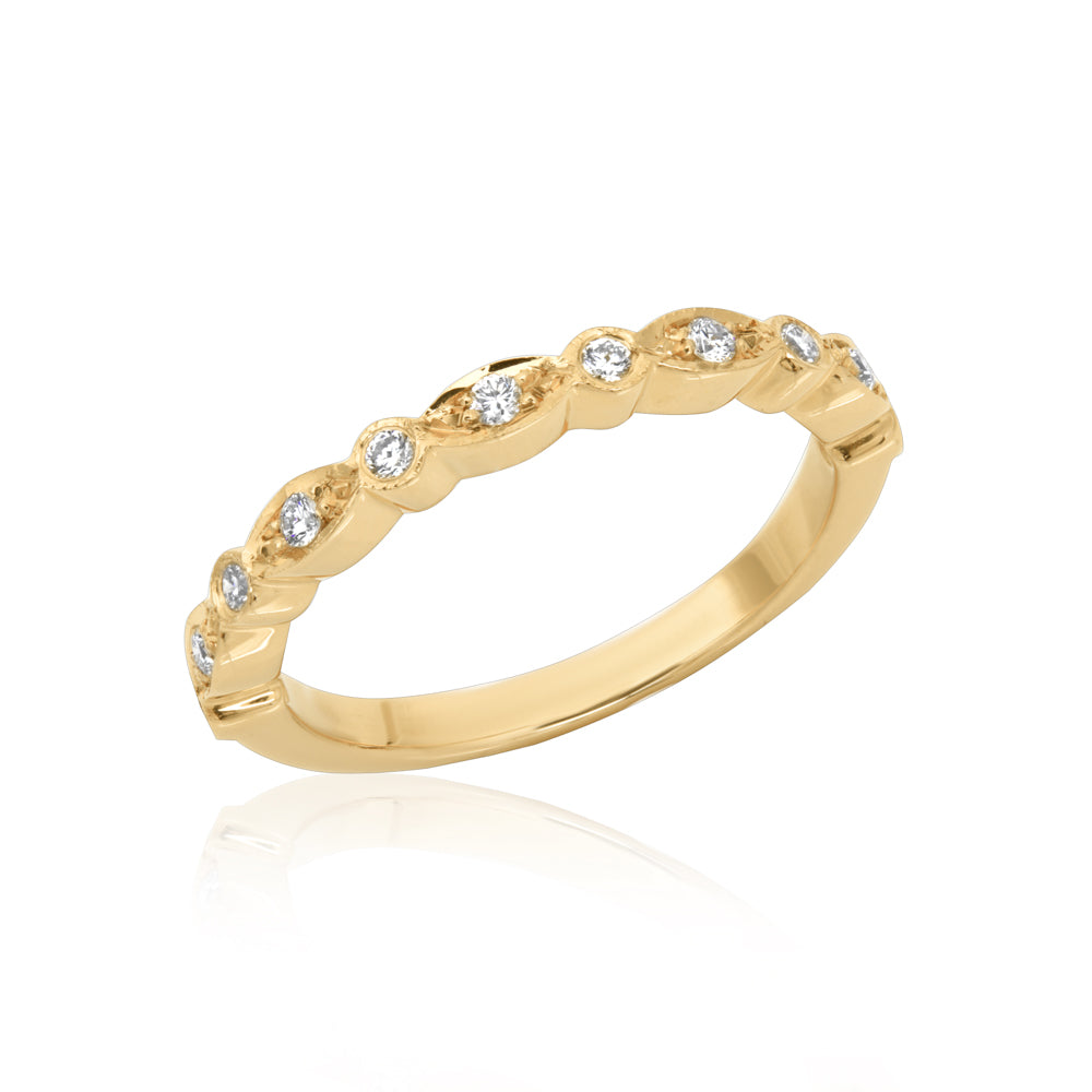 L’Orée Evil Eye Diamond Bezel Set Band