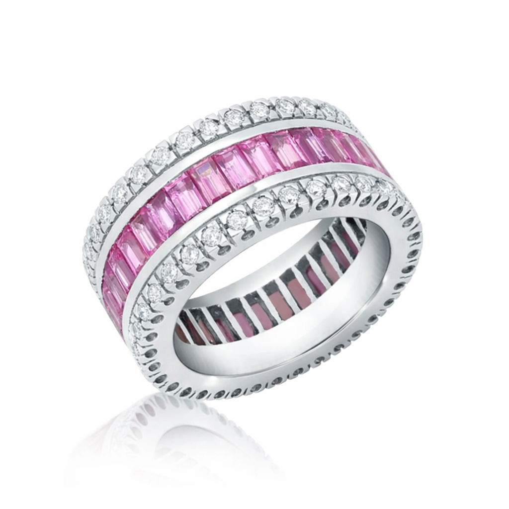 L’Orée Rose Baguette Eternity Band