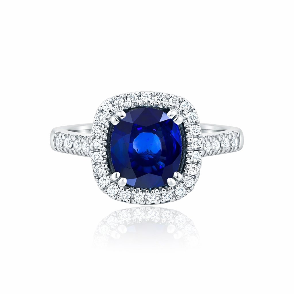 L’Orée Royale Sapphire Halo Ring