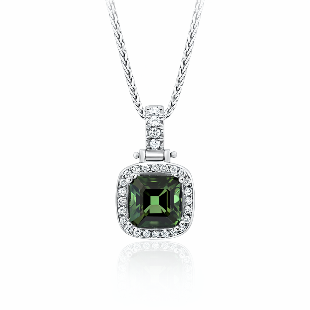 L’Orée Royale Green Tourmaline Pendant