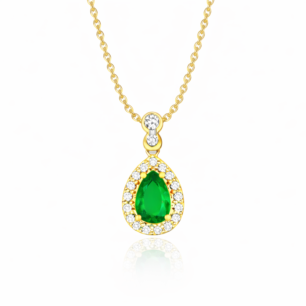 L’Orée Pear Emerald Pendant