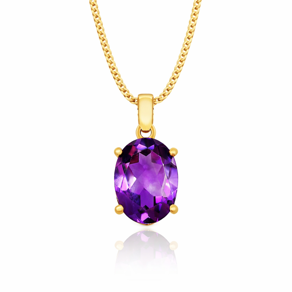L’Orée Oval Solitaire Gemstone Pendant