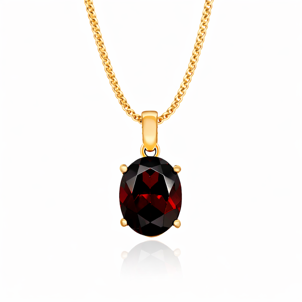 L’Orée Oval Solitaire Gemstone Pendant