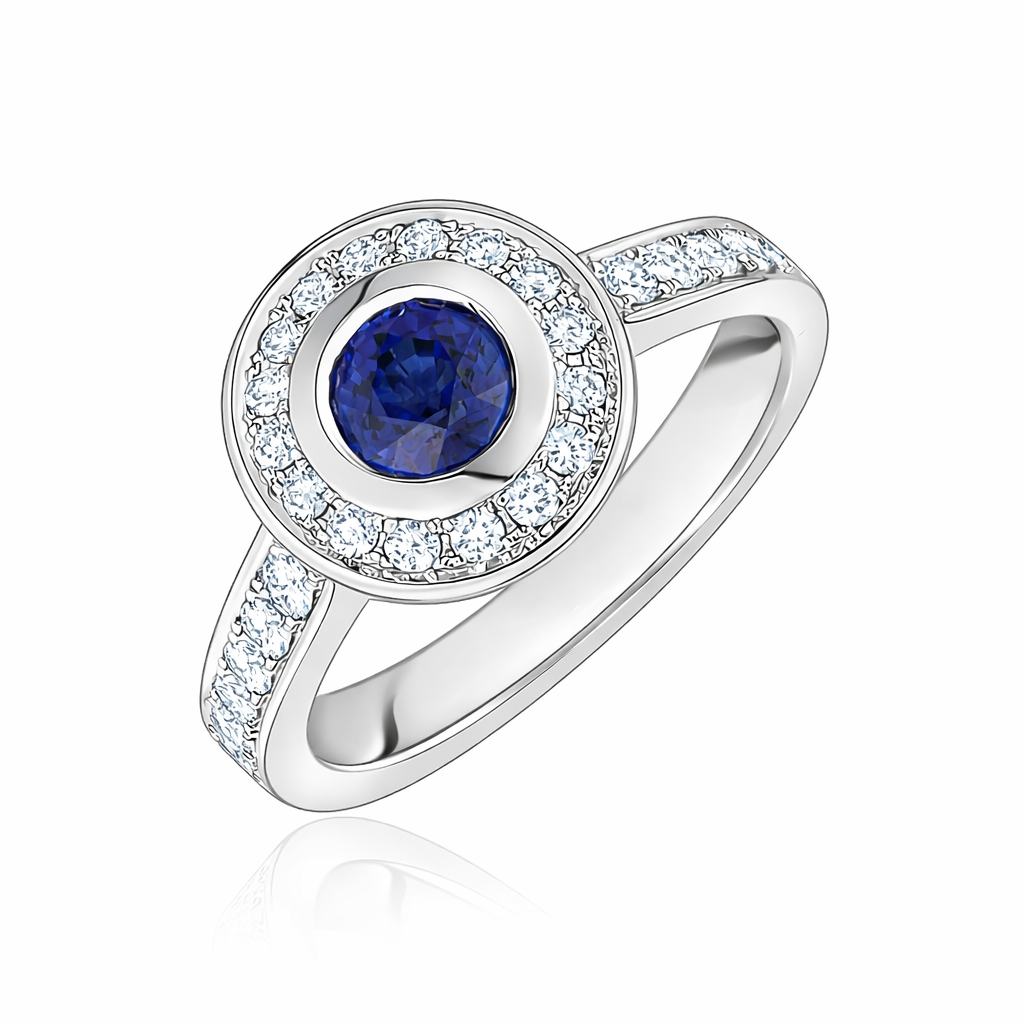 L’Orée Sapphire Halo Ring