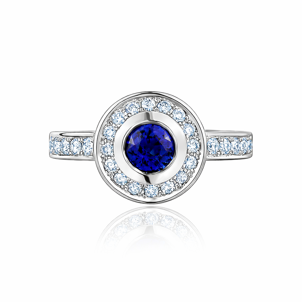 L’Orée Sapphire Halo Ring
