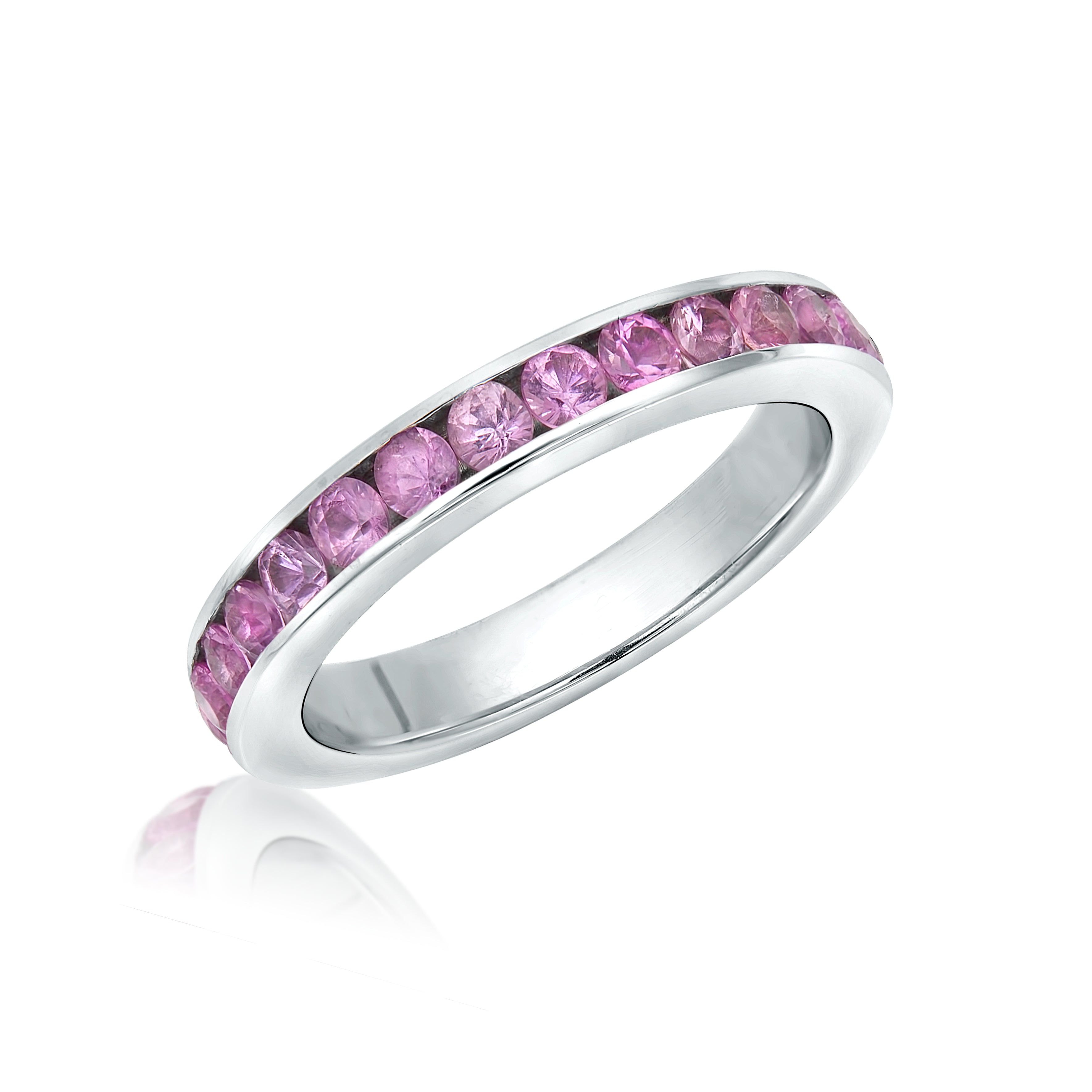 L’Orée Pink Sapphire Channel Set Band